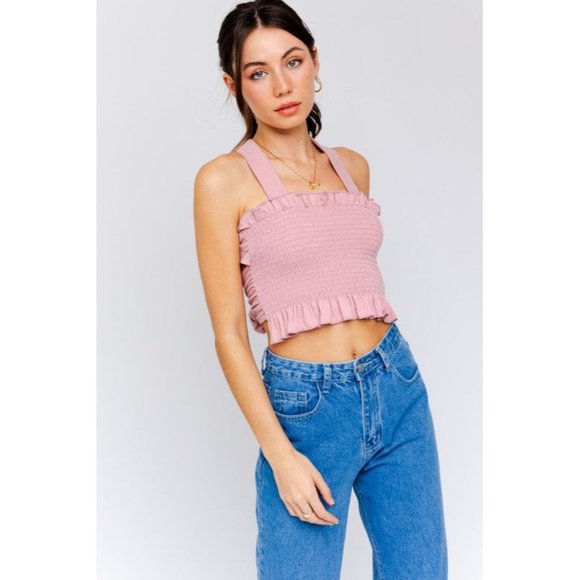 LE LIS SMOCKED WOMEN'S TANK TOP - Picture 2 of 8